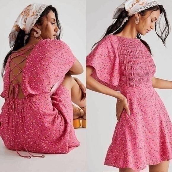 Free People Dresses & Skirts - Free People Pink Florence Mini Dress